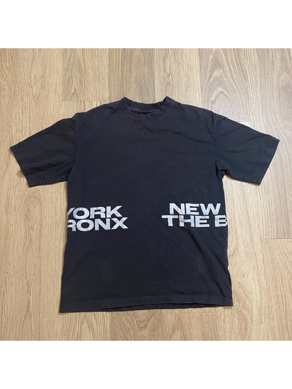*Read Desc* H&M Black Graphic T-Shirt New York Bronx Print Cotton Size Small